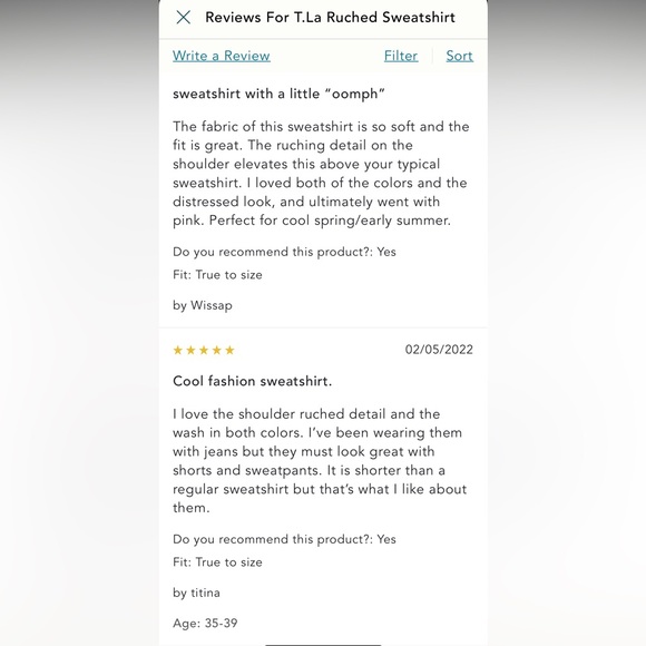 🆕 NWT Anthropologie • T.La Ruched Sweatshirt • Medium • Black - Picture 13 of 14